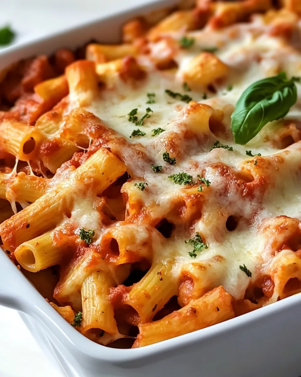 Baked Ziti without Ricotta