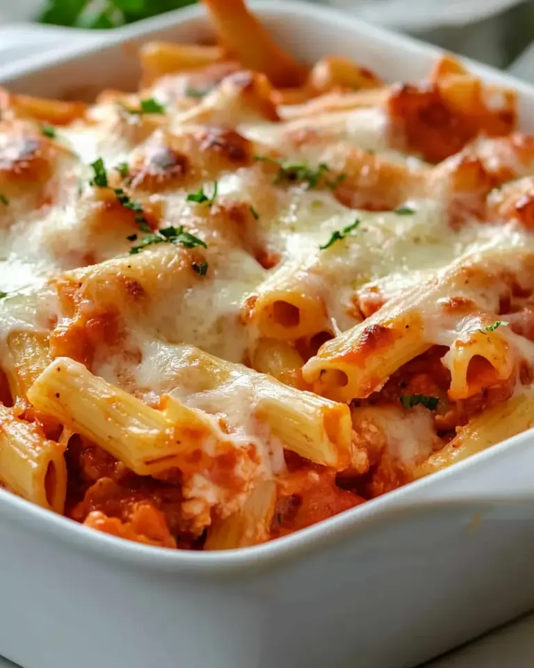 Baked Ziti without Ricotta