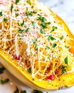 Baked feta spaghetti squash