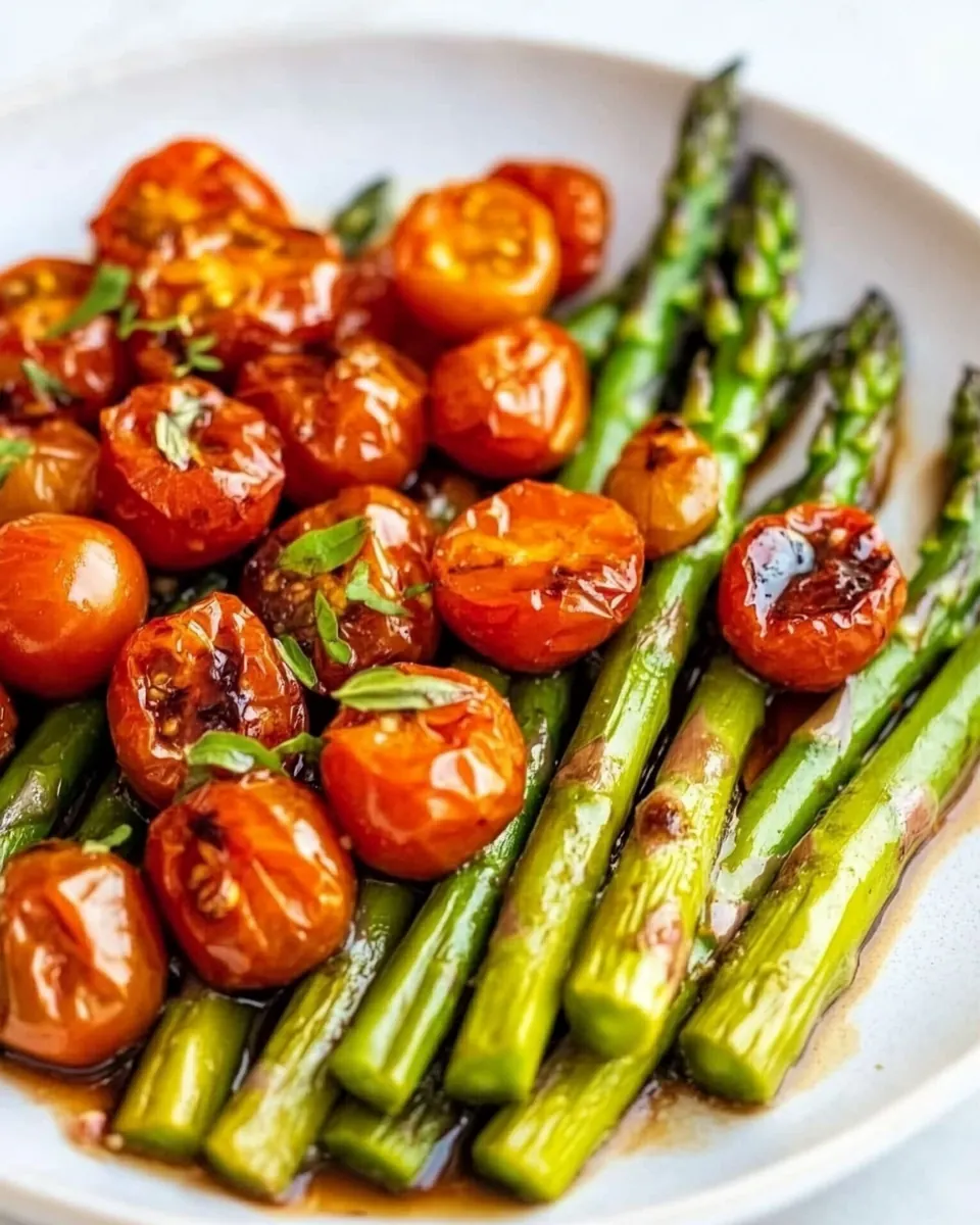 Balsamic Asparagus and Blistered Tomatoes