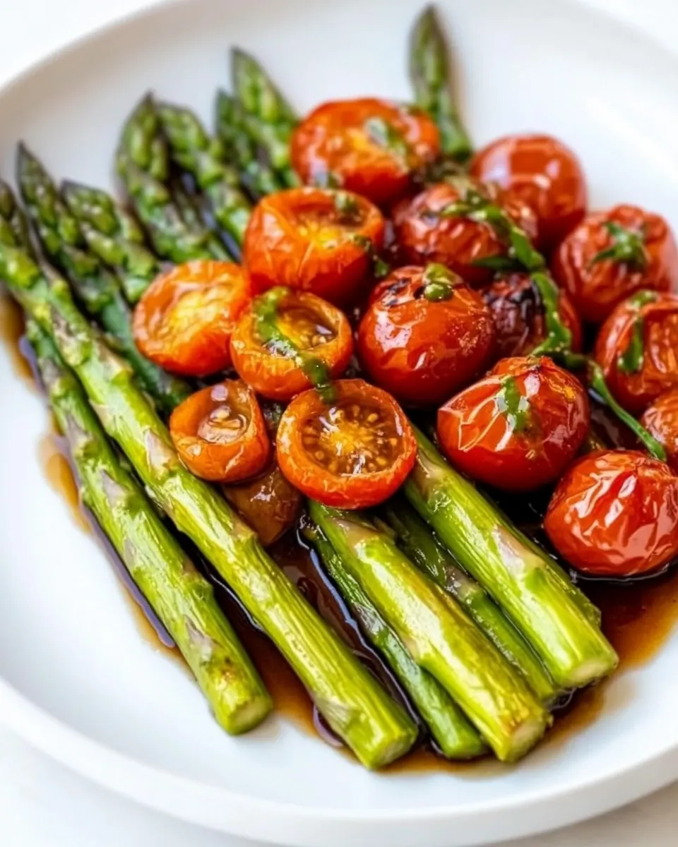 Balsamic Asparagus and Blistered Tomatoes