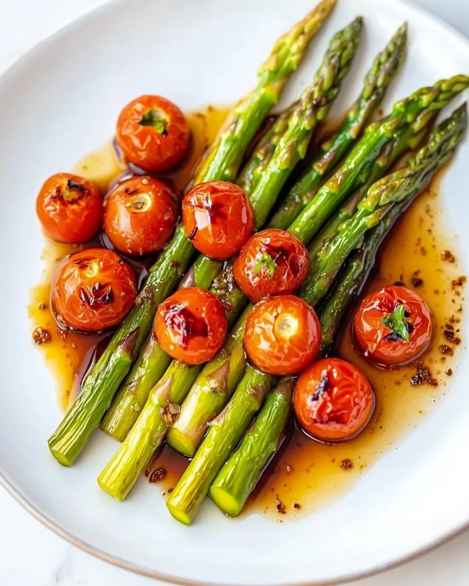 Balsamic Asparagus and Blistered Tomatoes