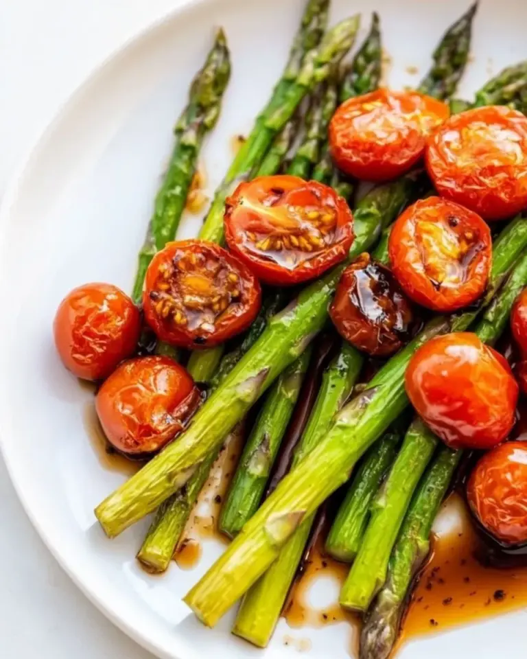 Balsamic Asparagus and Blistered Tomatoes