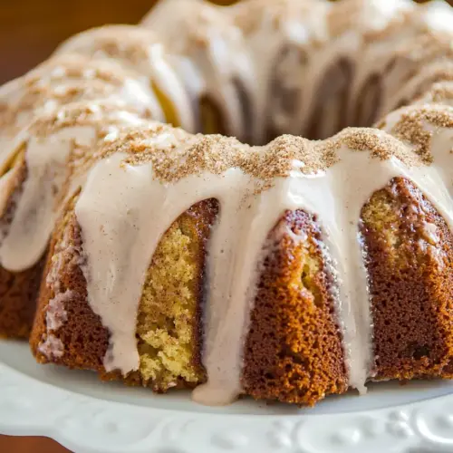 Banana Bundt Cake with Cinnamon Cream Cheese Icing