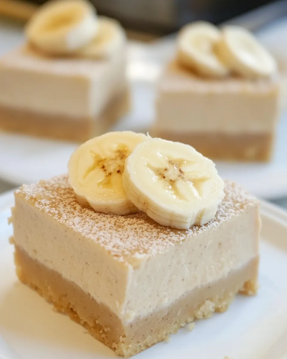 Banana Cheesecake Bars