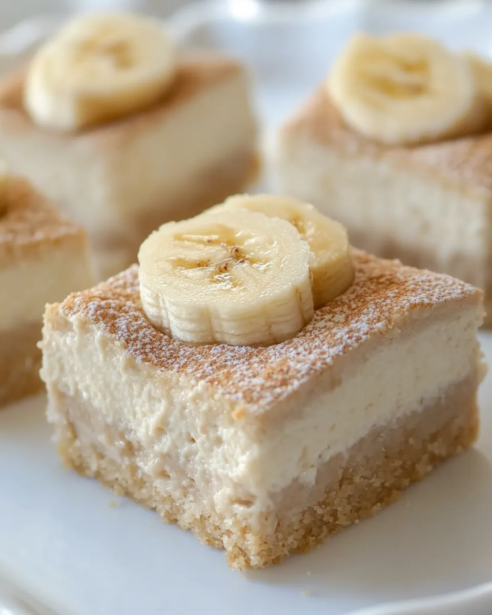 Banana Cheesecake Bars