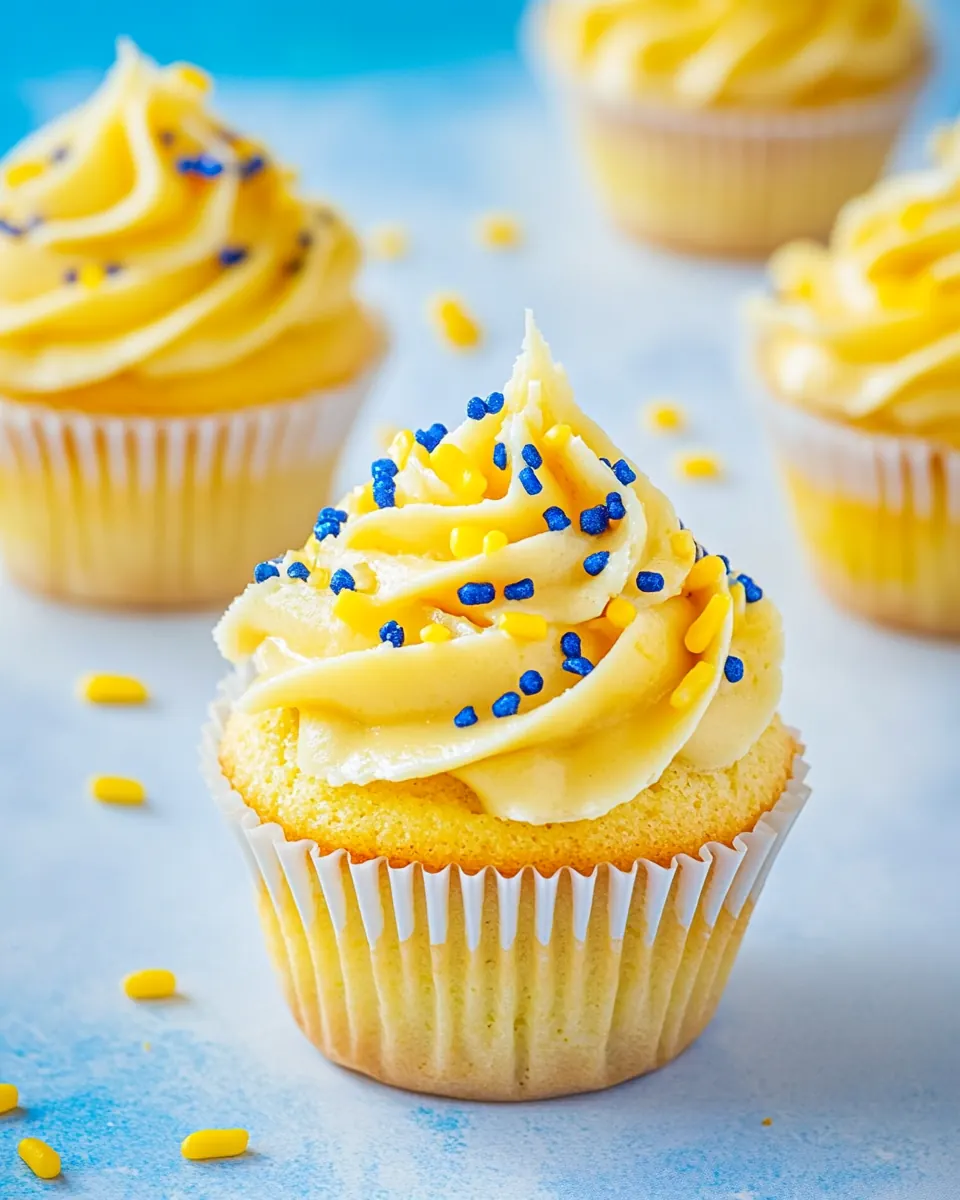 Banana Cupcakes with Banana Mousse Filling