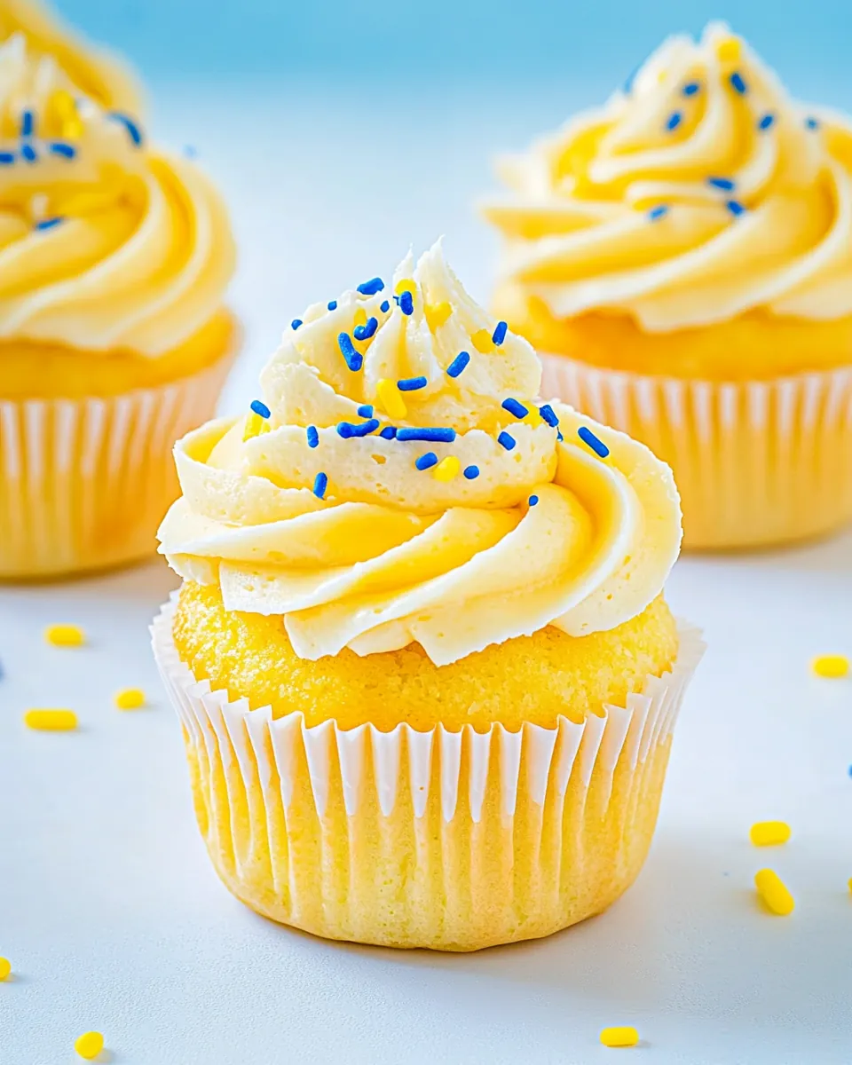 Banana Cupcakes with Banana Mousse Filling