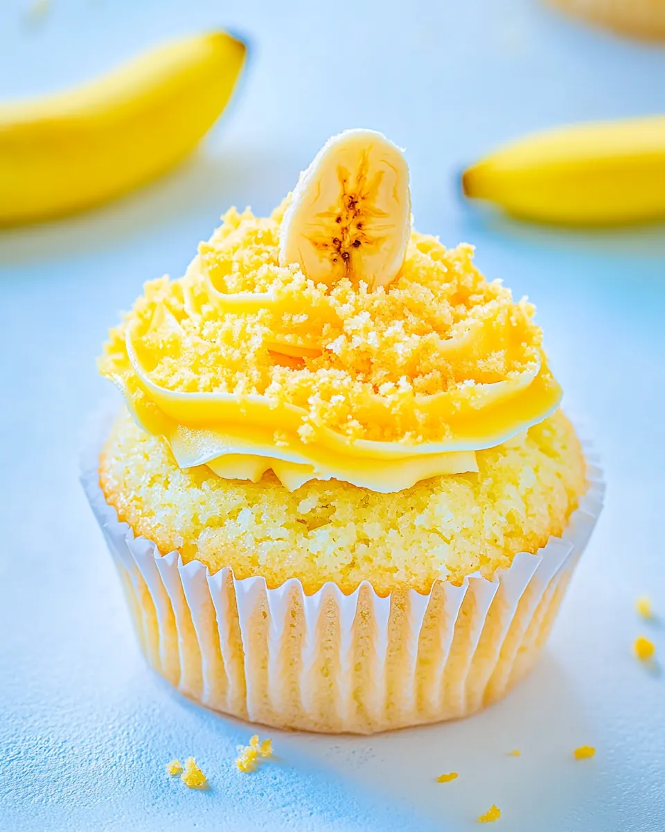 Banana Cupcakes with Banana Mousse Filling