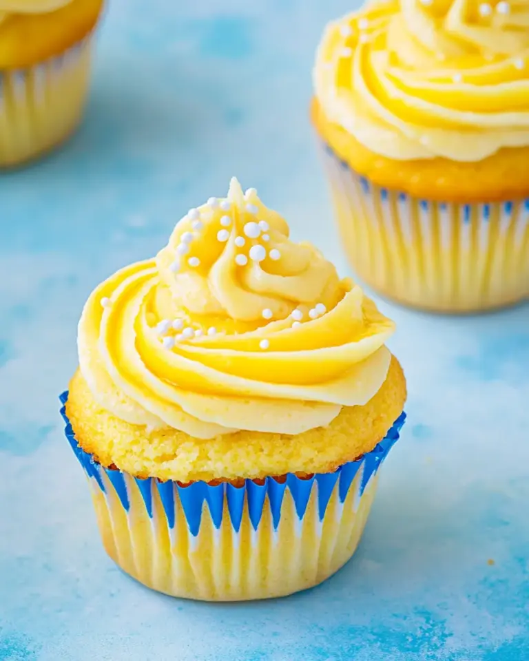 Banana Cupcakes with Banana Mousse Filling