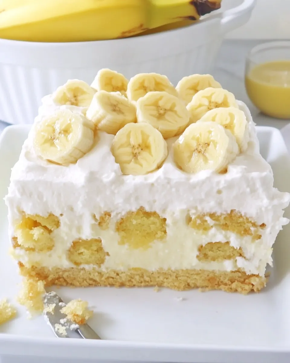 Banana Pudding Poke Cake