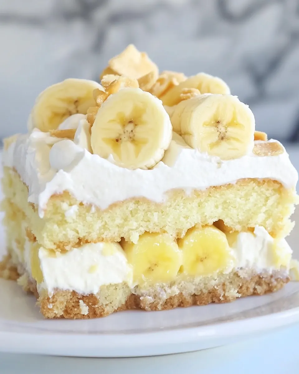 Banana Pudding Poke Cake