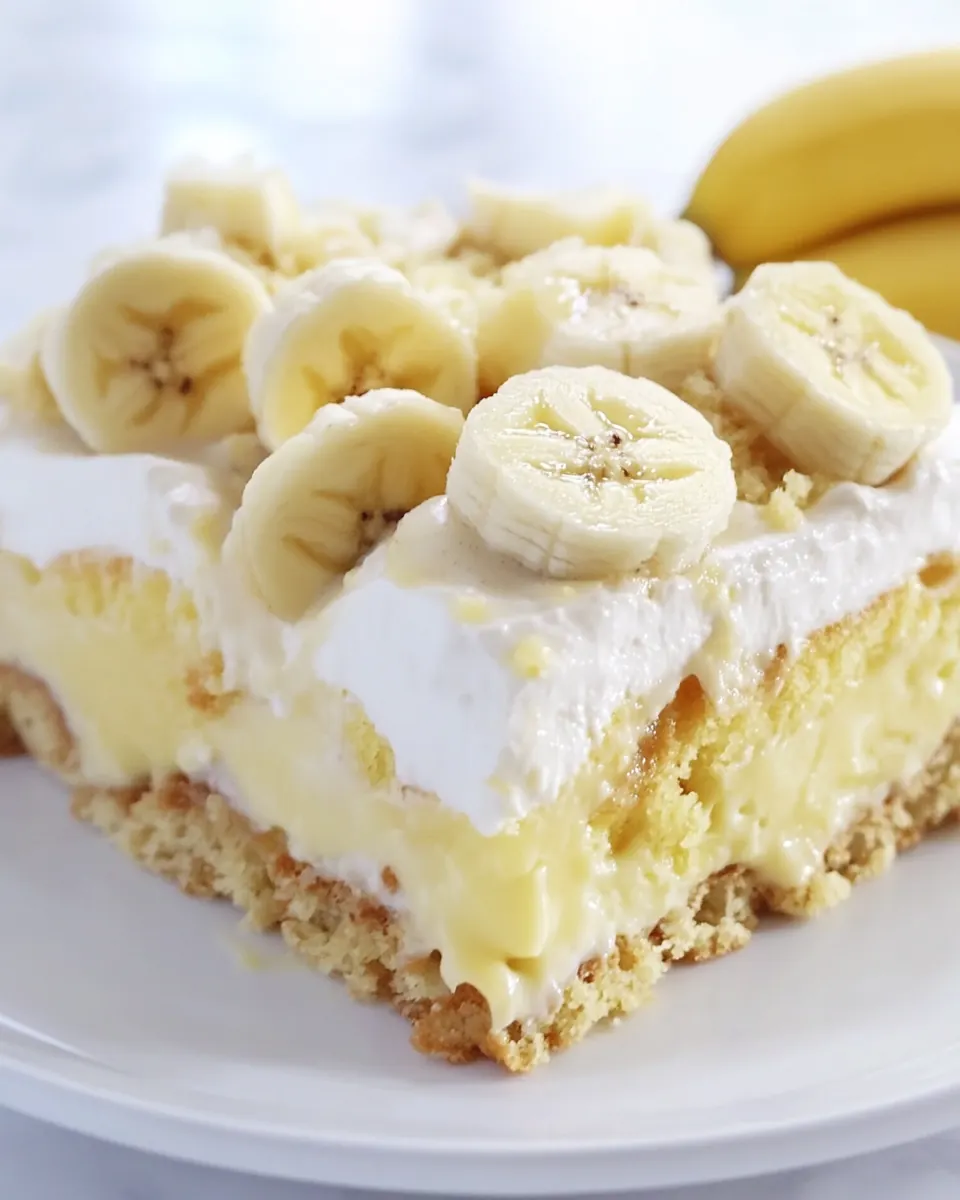 Banana Pudding Poke Cake