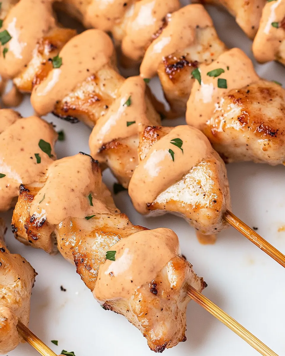 Bang Bang Chicken Skewers