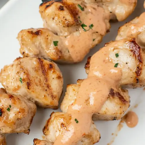 Bang Bang Chicken Skewers