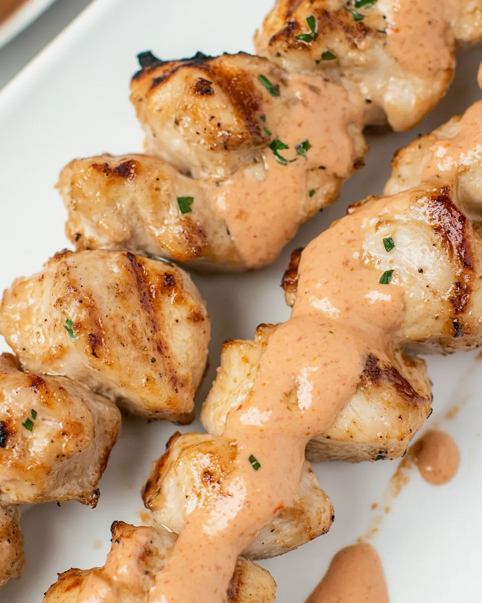 Bang Bang Chicken Skewers