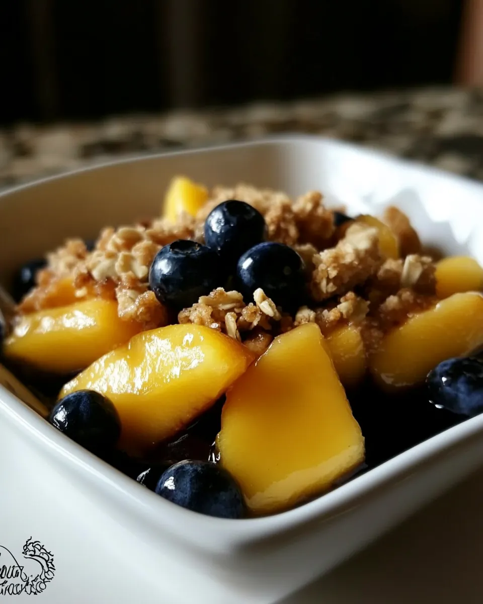Peach Blueberry Crumble