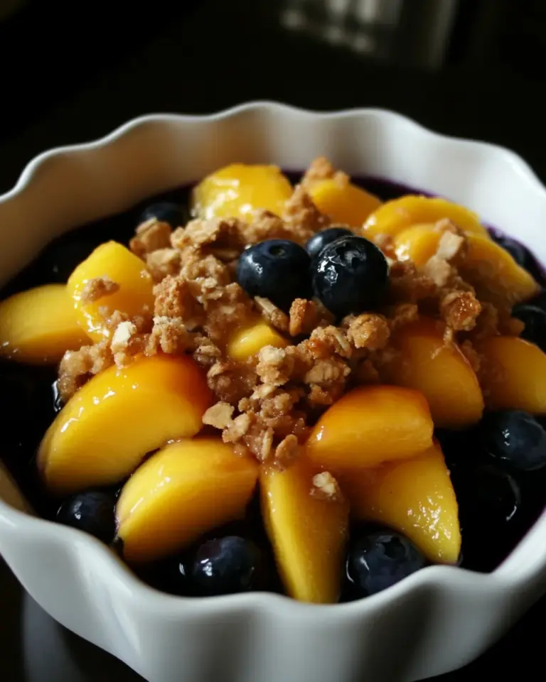 Peach Blueberry Crumble