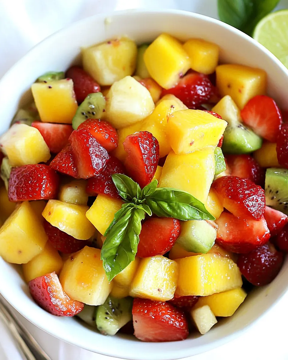 Basil Lime Fruit Salad