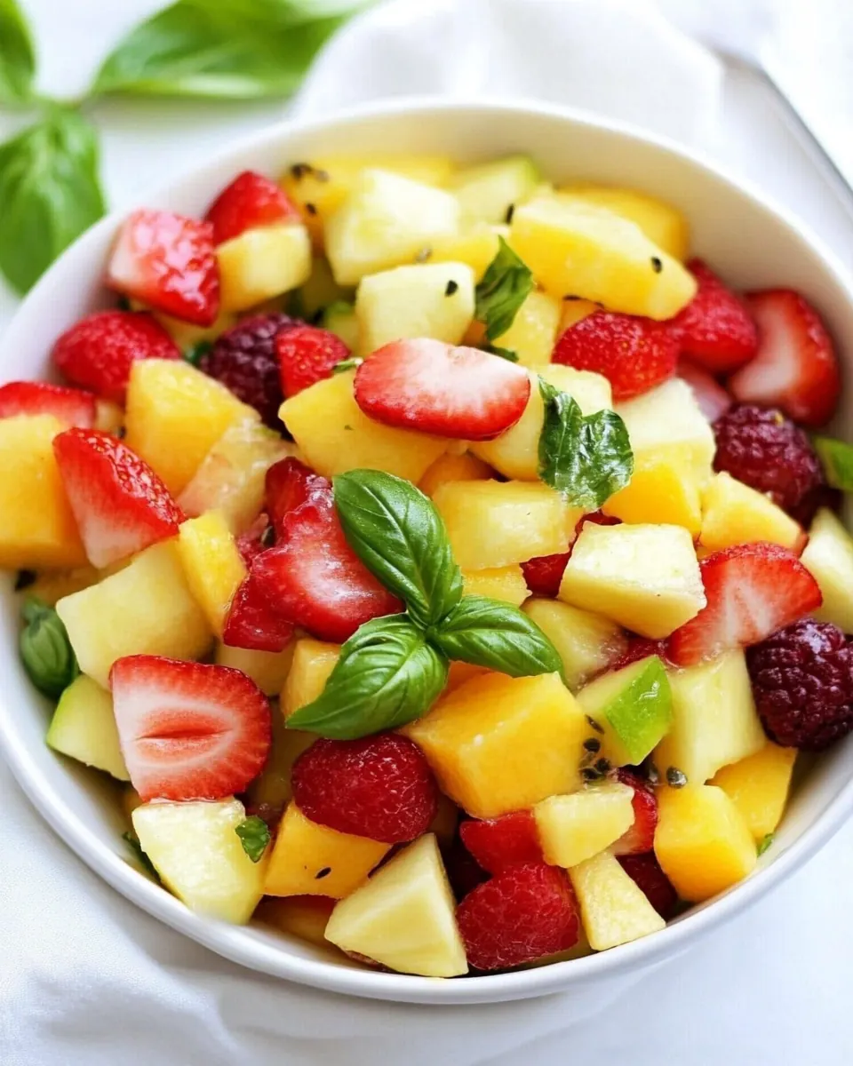Basil Lime Fruit Salad