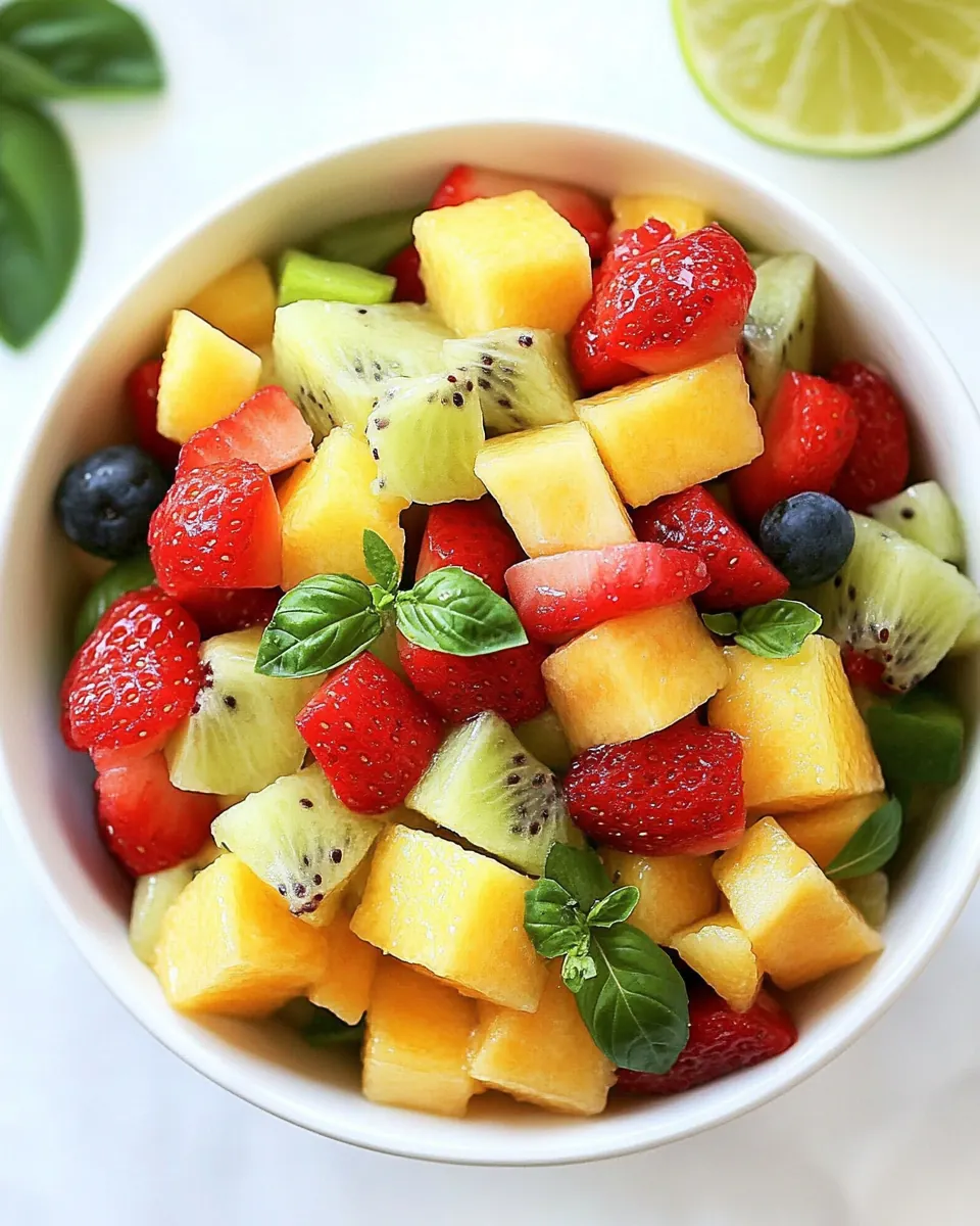 Basil Lime Fruit Salad