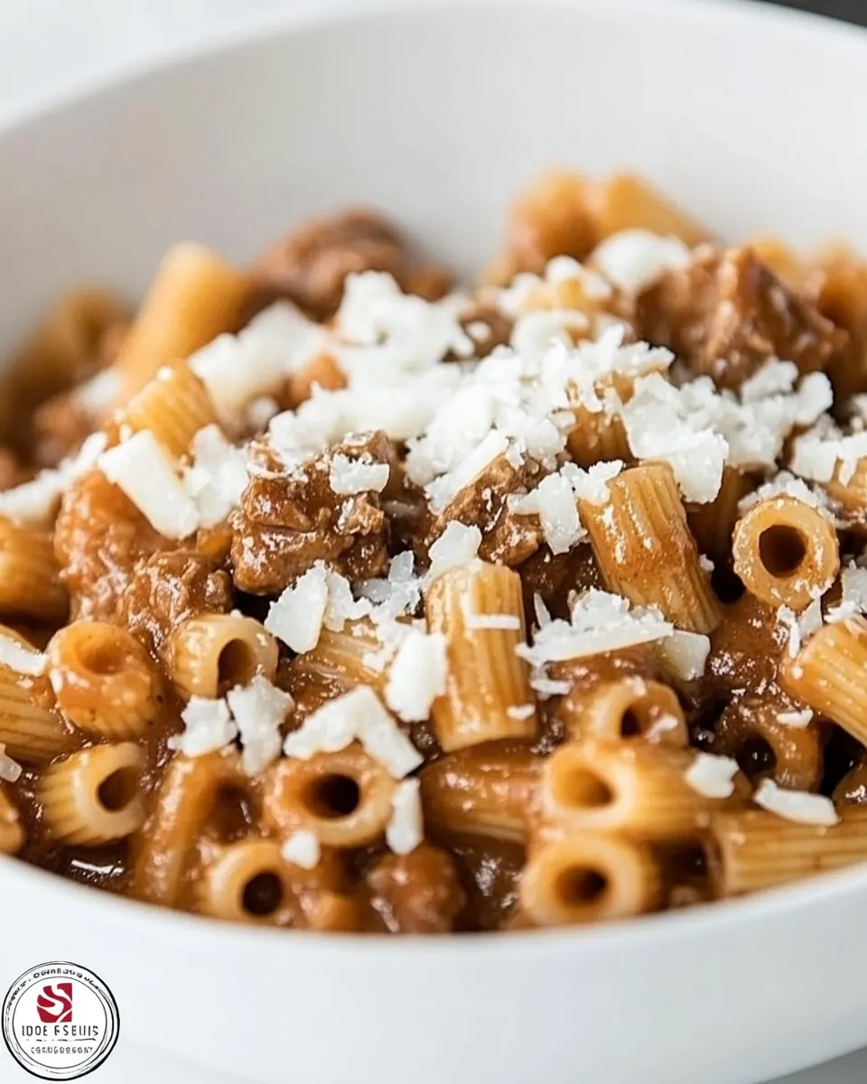 Beef Broth Pasta with Onion and Parmesan