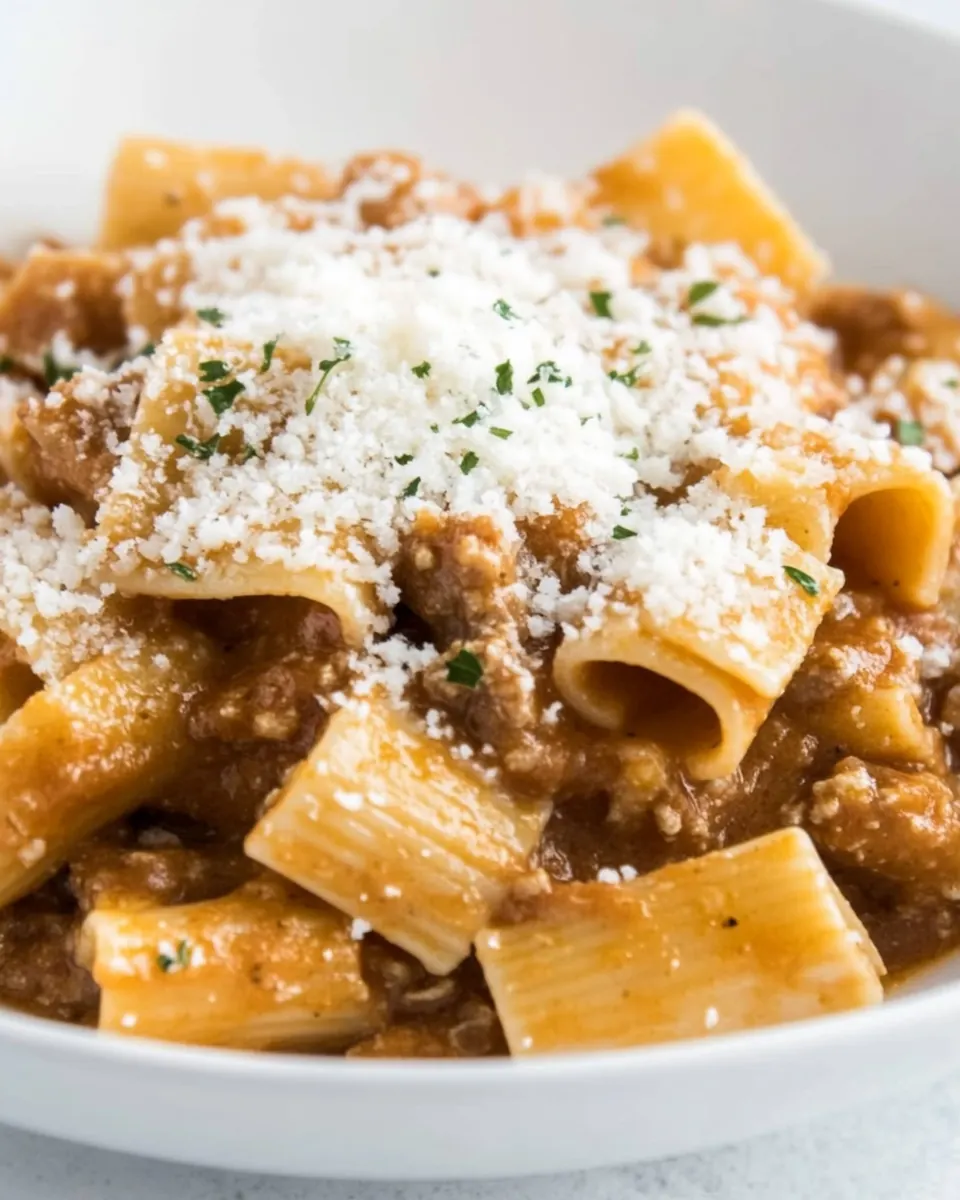 Beef Broth Pasta with Onion and Parmesan