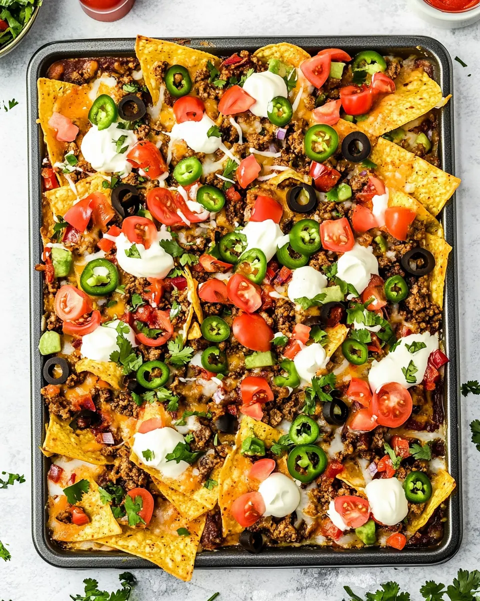 Beef Sheet Pan Nachos