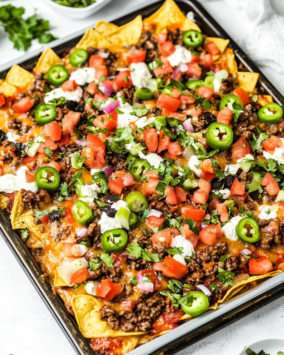 Beef Sheet Pan Nachos
