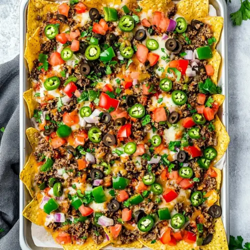 Beef Sheet Pan Nachos