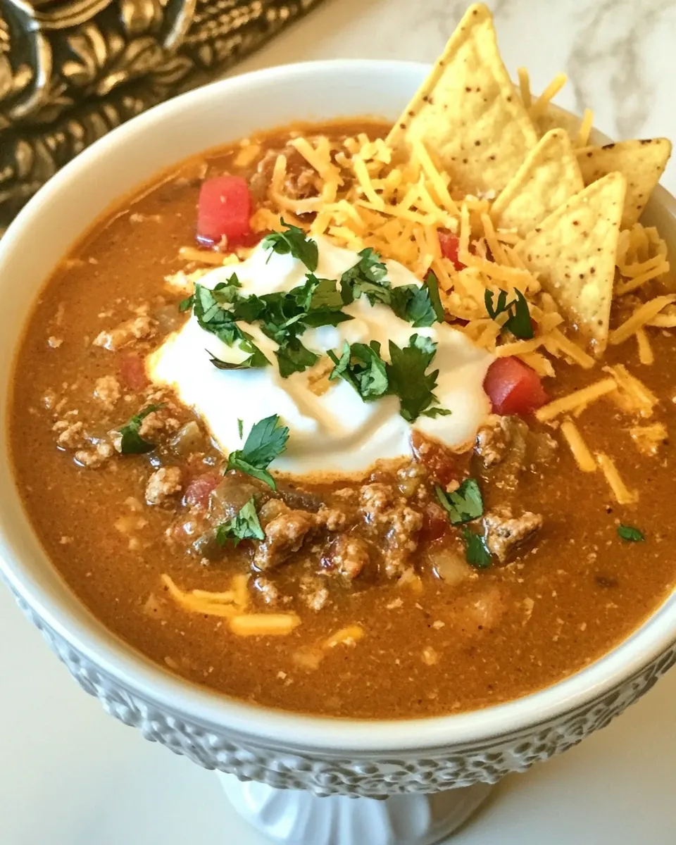 Beefy Nacho Soup