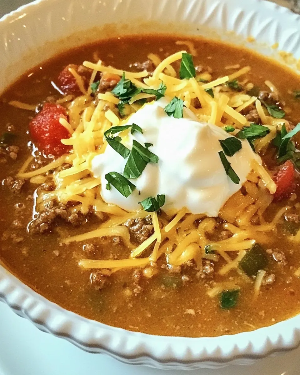 Beefy Nacho Soup