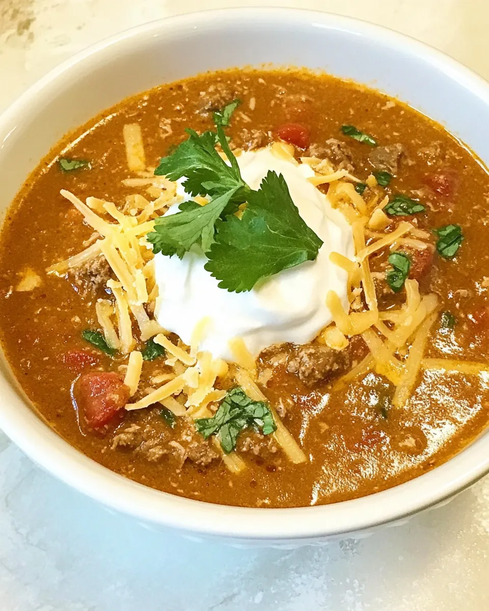 Beefy Nacho Soup