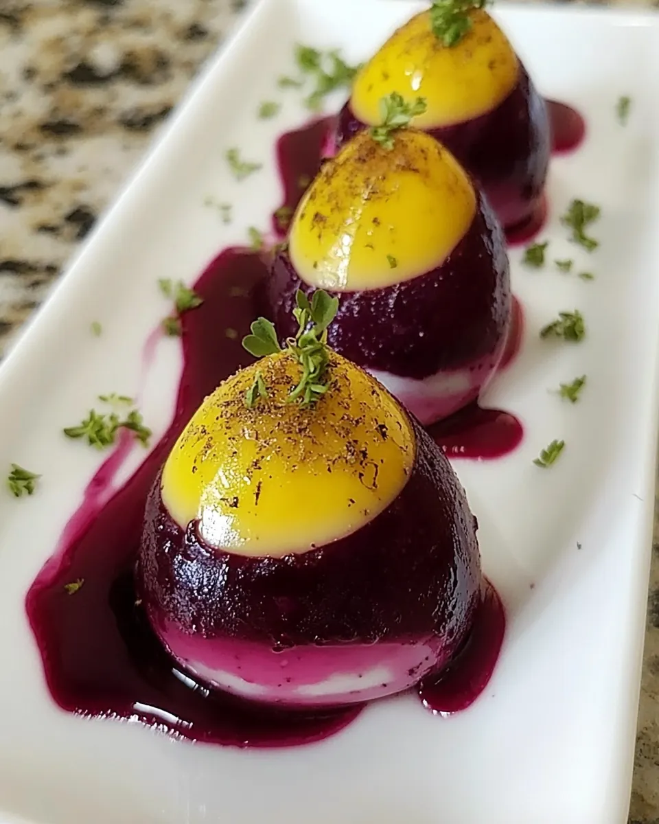 Beet Dyed Hard Boiled Eggs