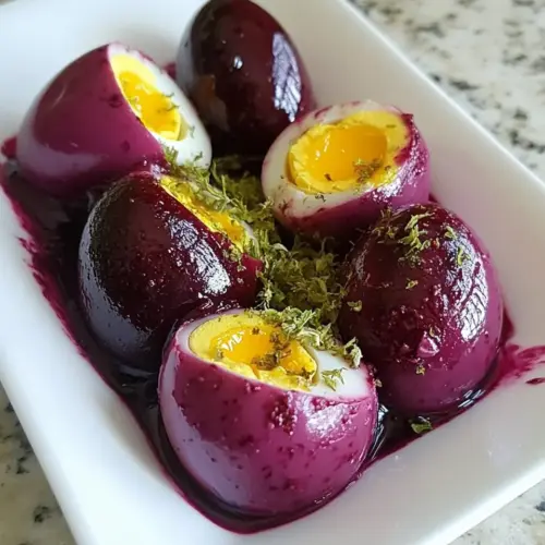 Beet Dyed Hard Boiled Eggs