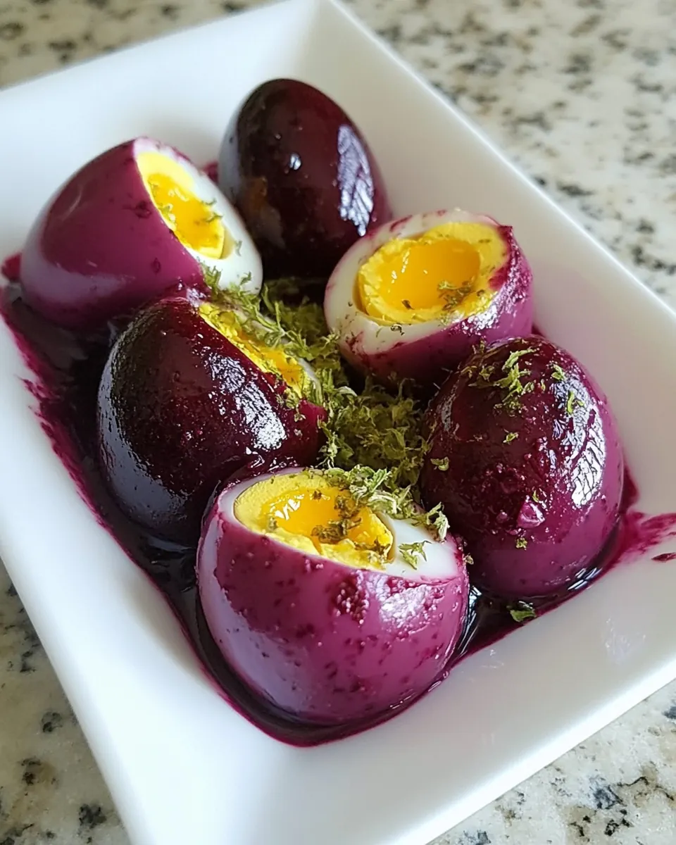 Beet Dyed Hard Boiled Eggs