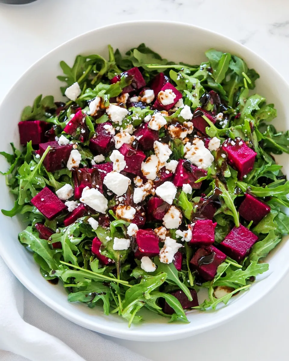 Beet Salad with Arugula and Balsamic Dressing