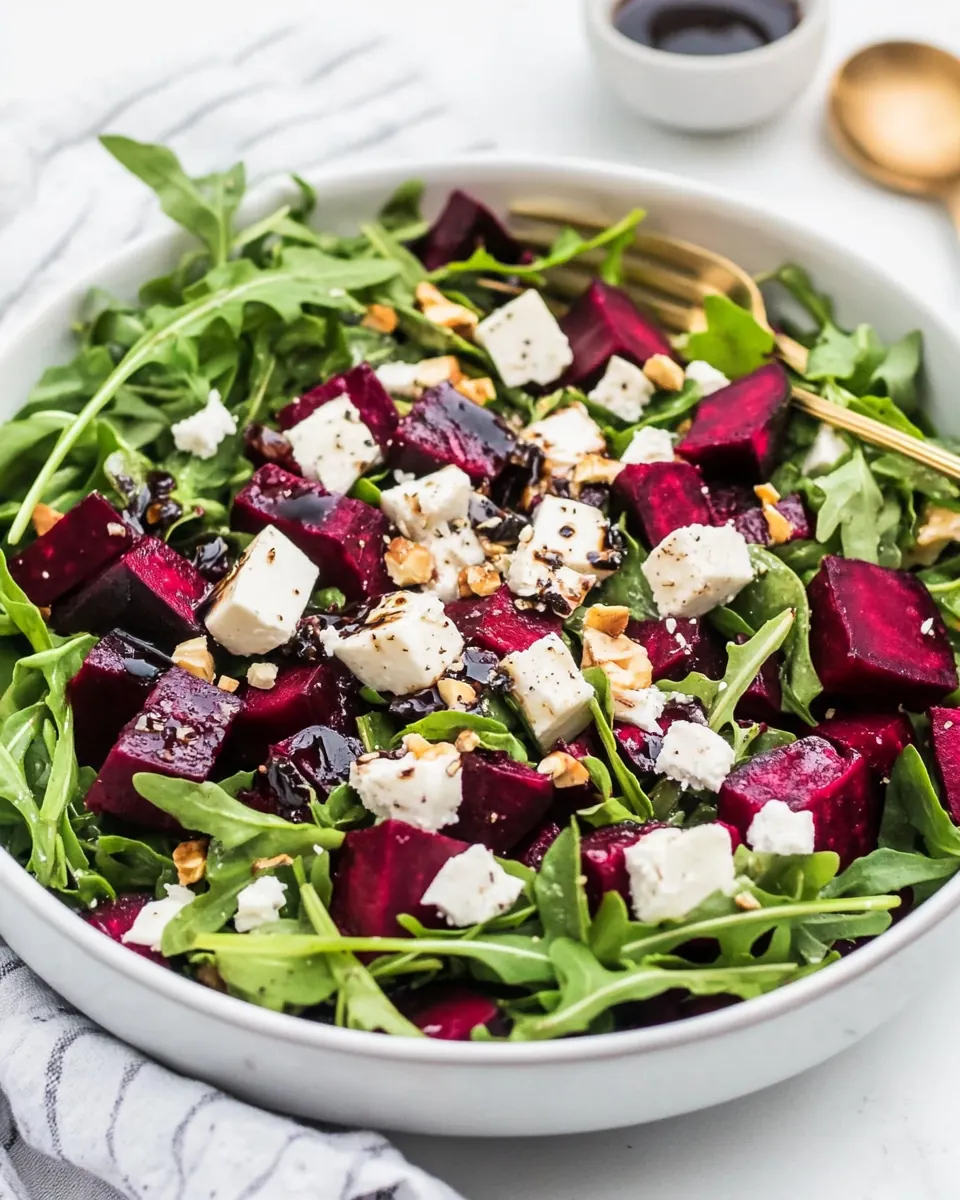 Beet Salad with Arugula and Balsamic Dressing