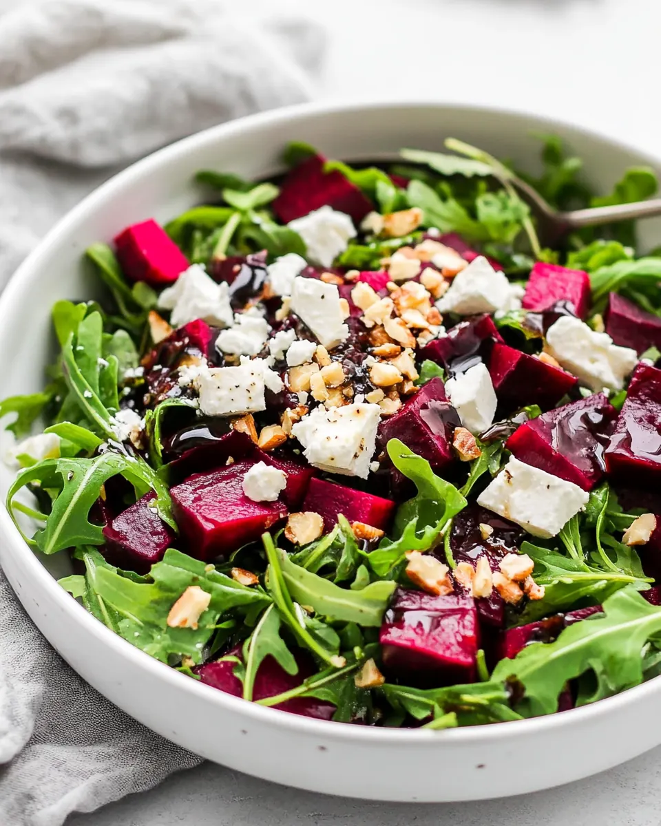 Beet Salad with Arugula and Balsamic Dressing