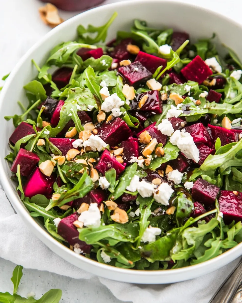 Beet Salad with Arugula and Balsamic Dressing
