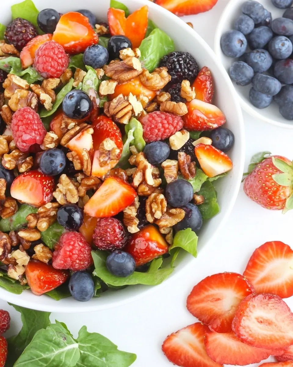 Berry Crunch Salad with Candied Nuts