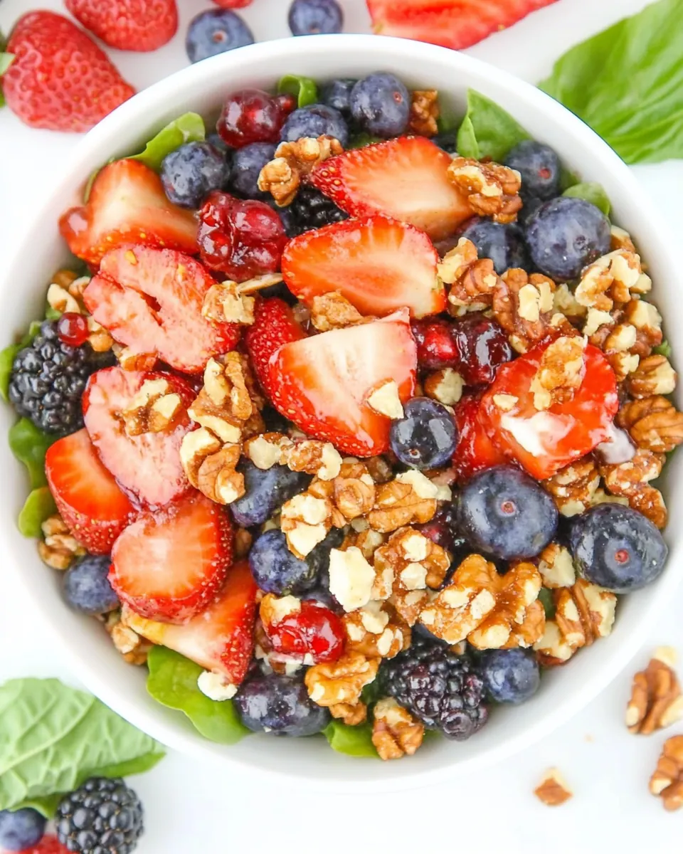 Berry Crunch Salad with Candied Nuts