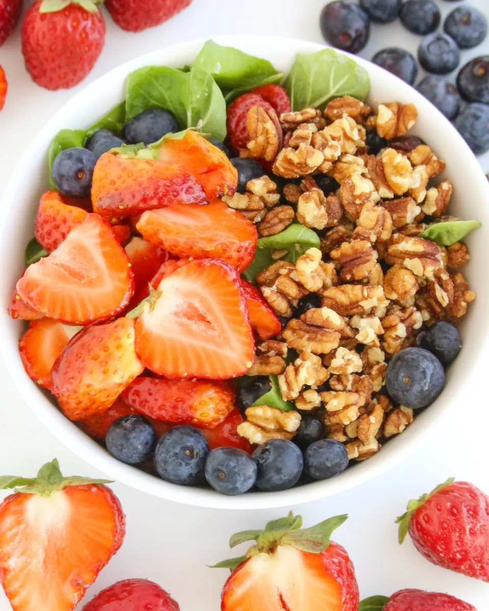 Berry Crunch Salad with Candied Nuts