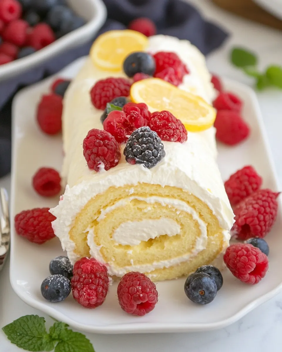 Berry Mascarpone Roulade