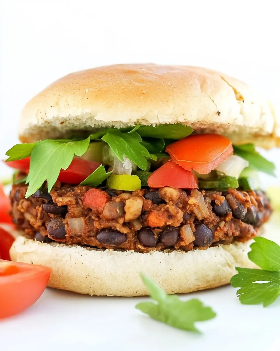 Black Bean Mushroom Burger