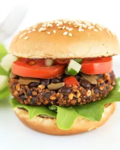 Black Bean Mushroom Burger