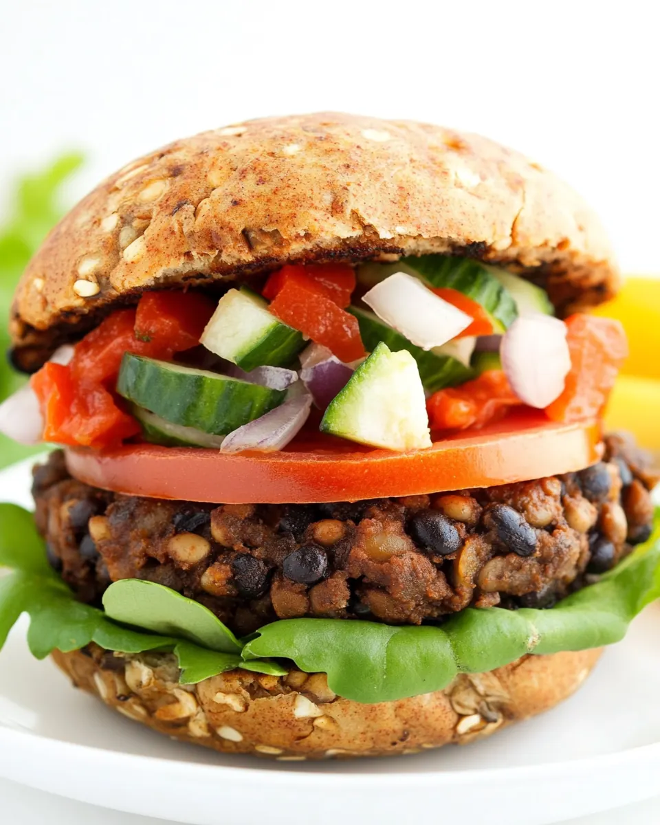 Black Bean Mushroom Burger