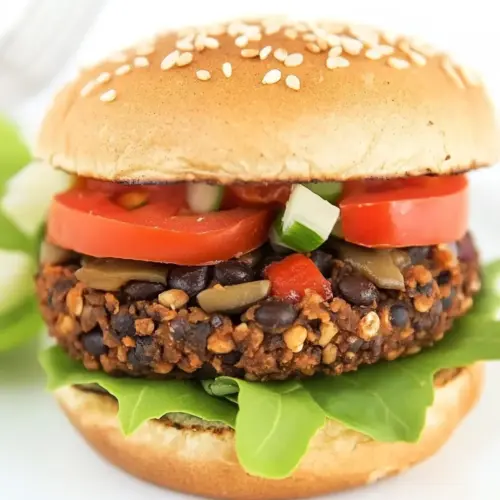 Black Bean Mushroom Burger