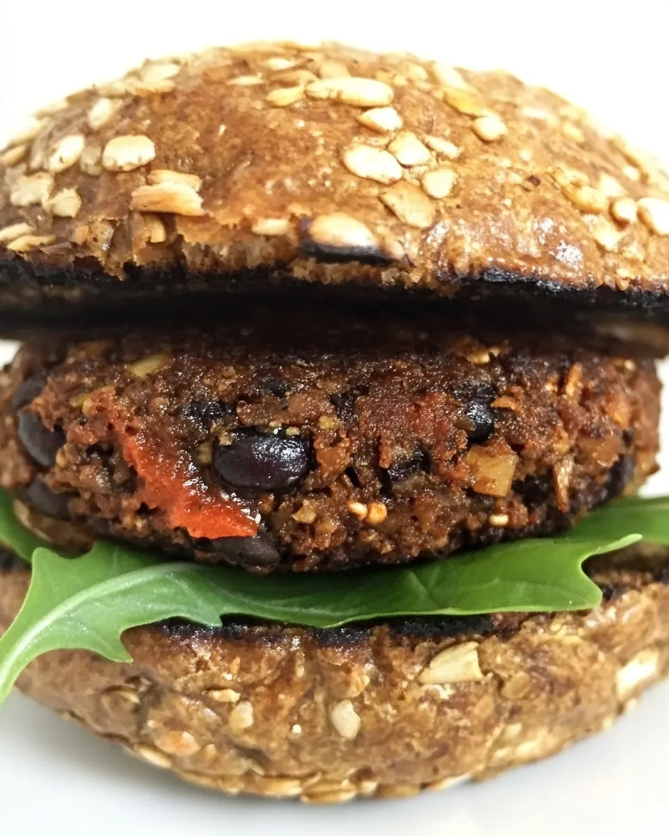 Black Bean Mushroom Burgers