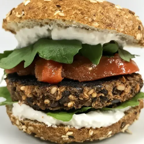 Black Bean Mushroom Burgers